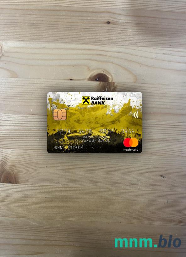 Romania Raiffeisen bank wygląd zdjęcia mastercard skan PSD + zdjęcie